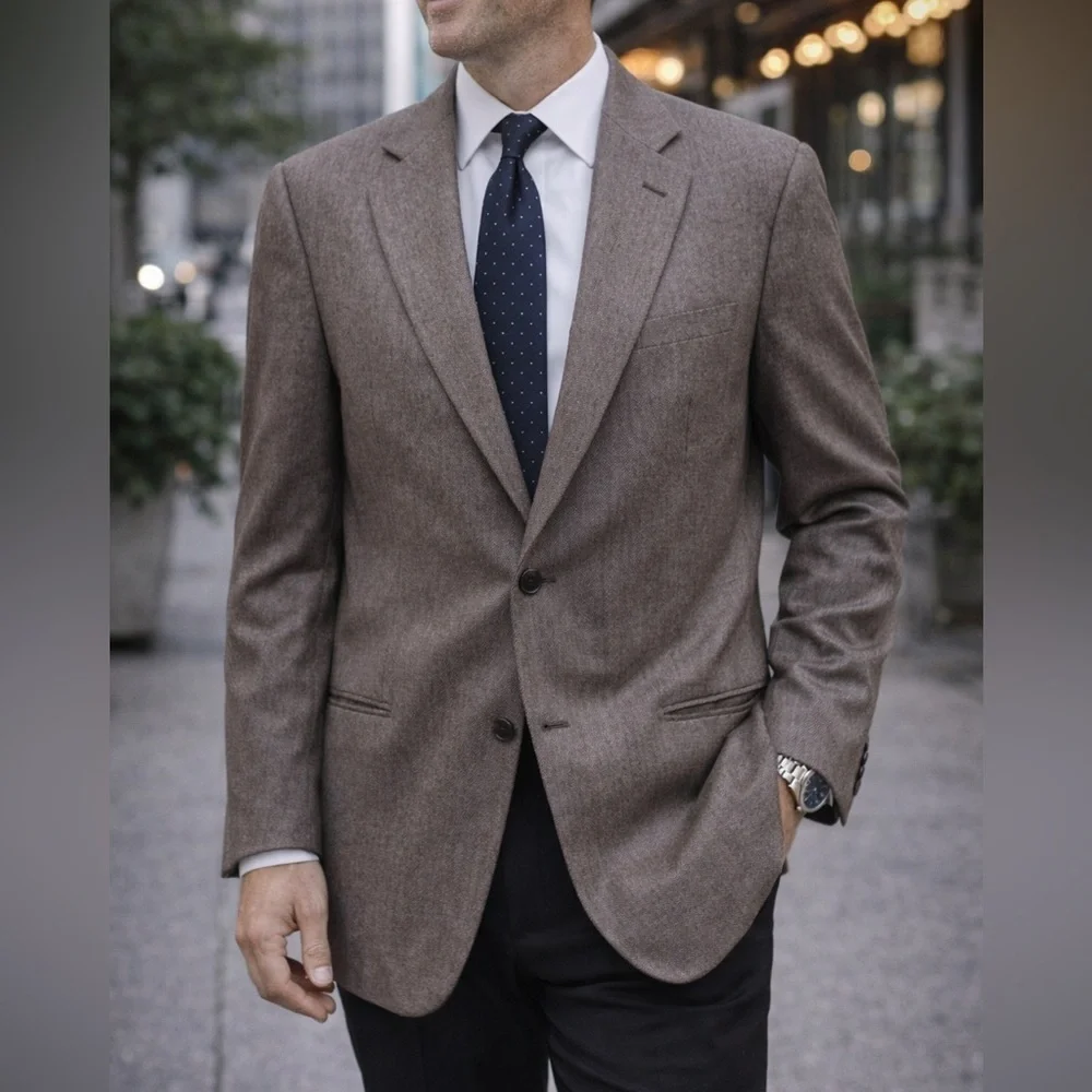 Armani Collezioni Silk Cashmere Blazer. 46L